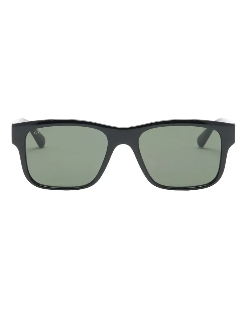 Gucci rectangle frame sunglasses - Schwarz Schwarz