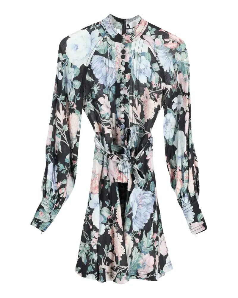 Zimmermann floral-print mini dress - Blau Blau