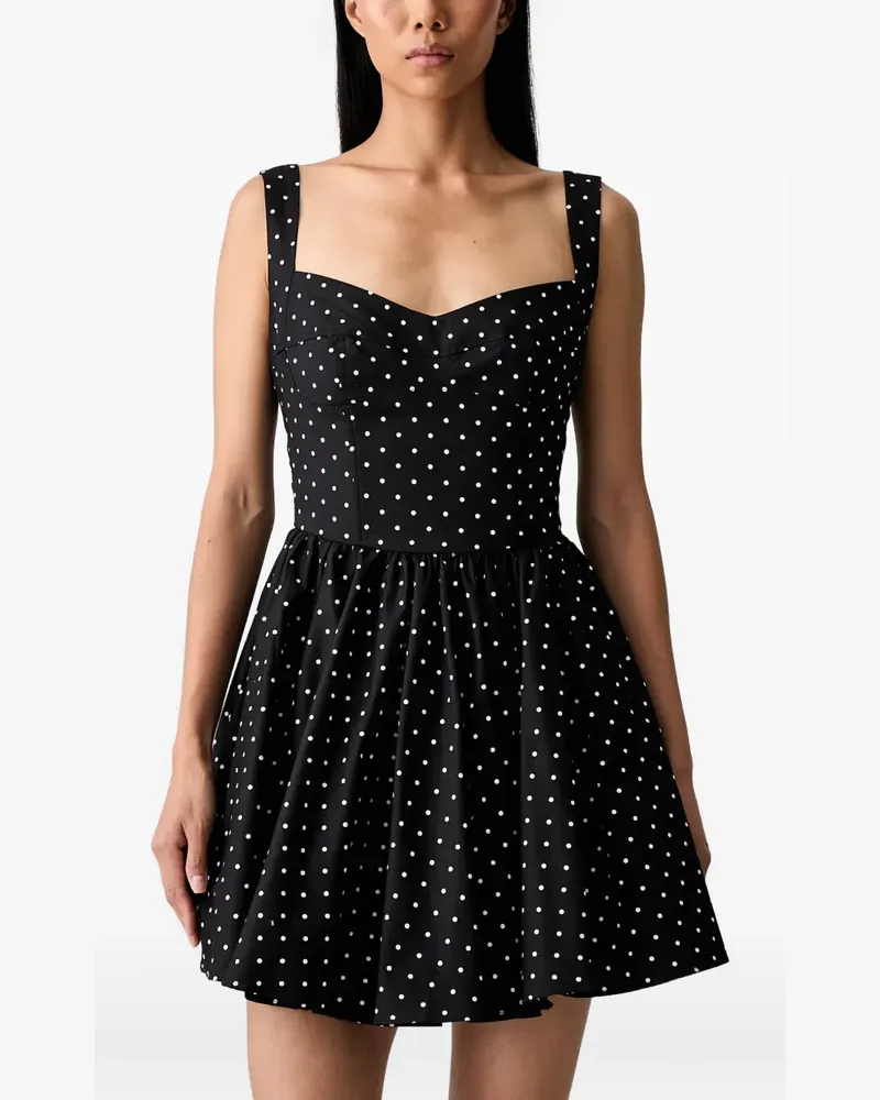 Bardot Coletta Minikleid mit Polka Dots - Schwarz Schwarz