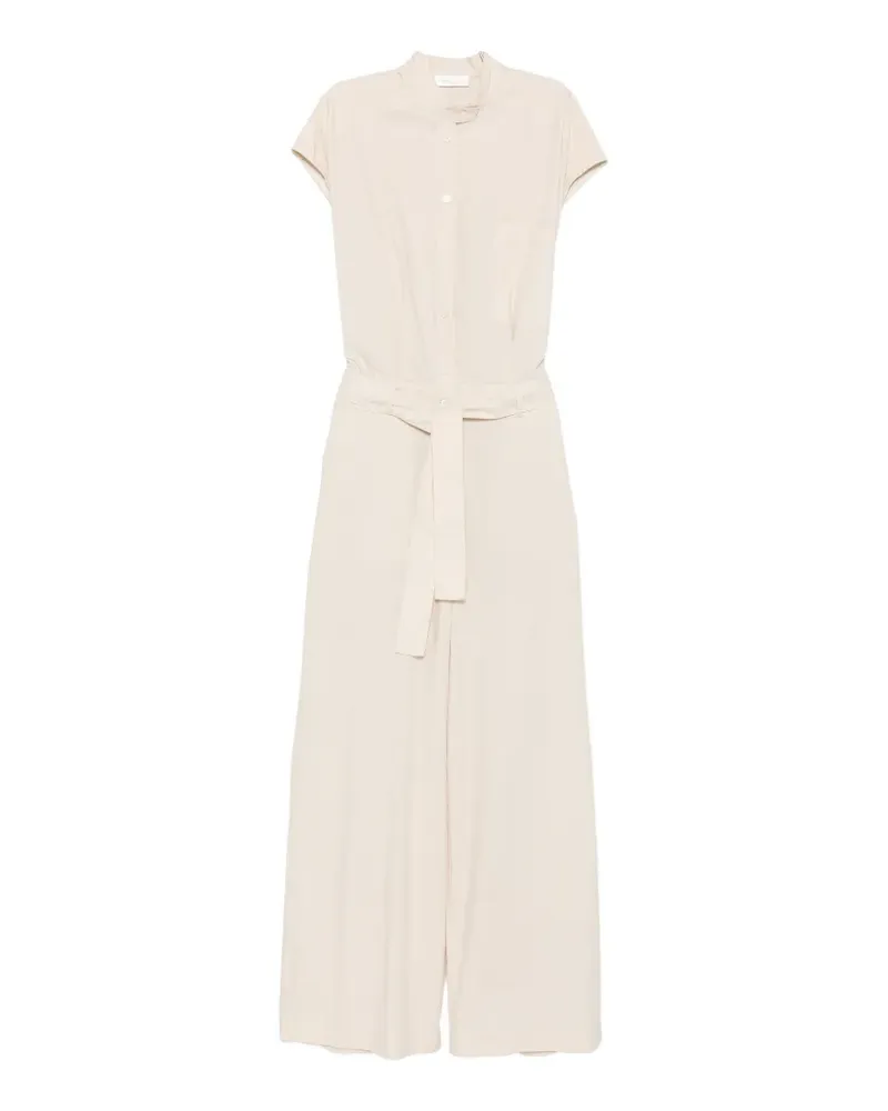 Roberto Collina belted button-up jumpsuit - Nude Nude