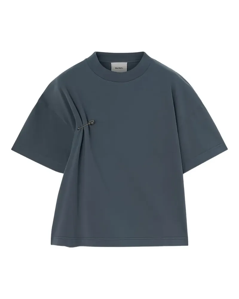 HALFBOY T-Shirt mit Anstecknadel - Blau Blau
