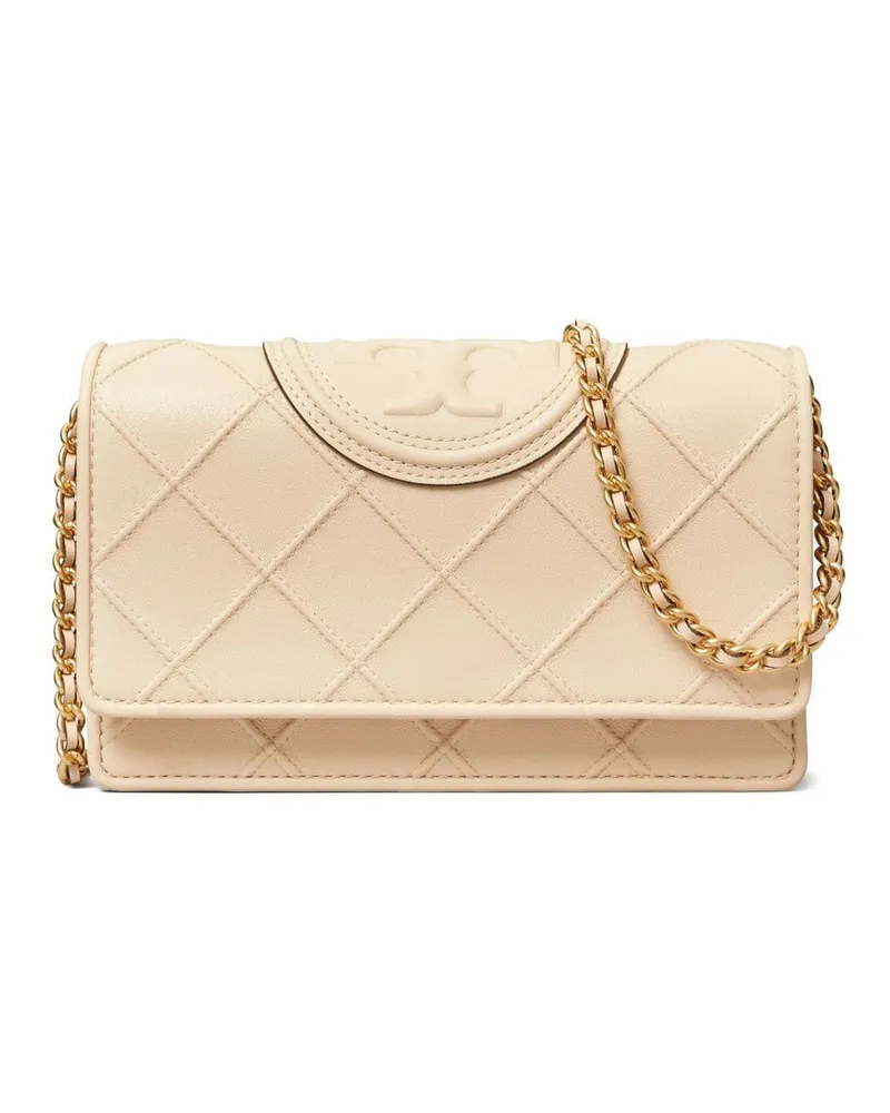 Tory Burch Fleming Soft Portemonnaie mit Kettenriemen - Nude Nude