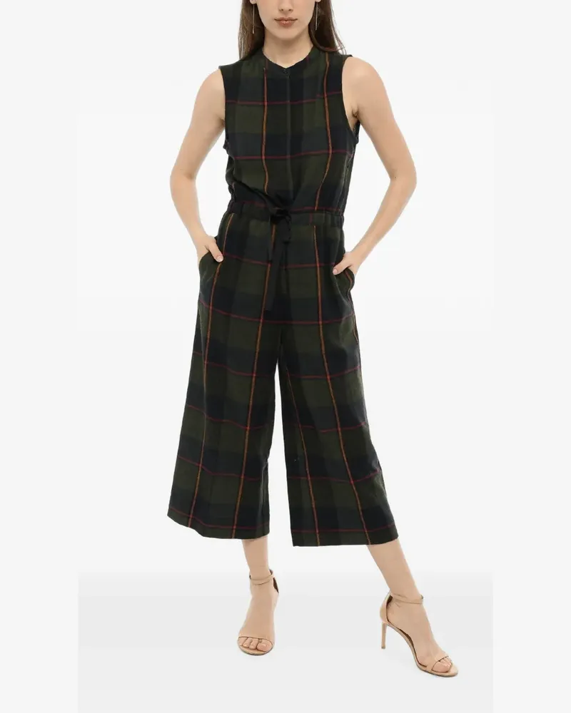 Woolrich checked-pattern sleeveless-design jumpsuit - Grün Grün