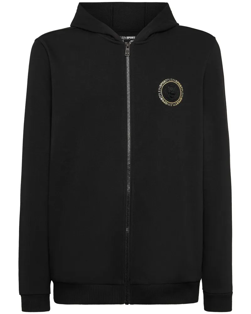 Philipp Plein Hoodie mit Tiger - Schwarz Schwarz