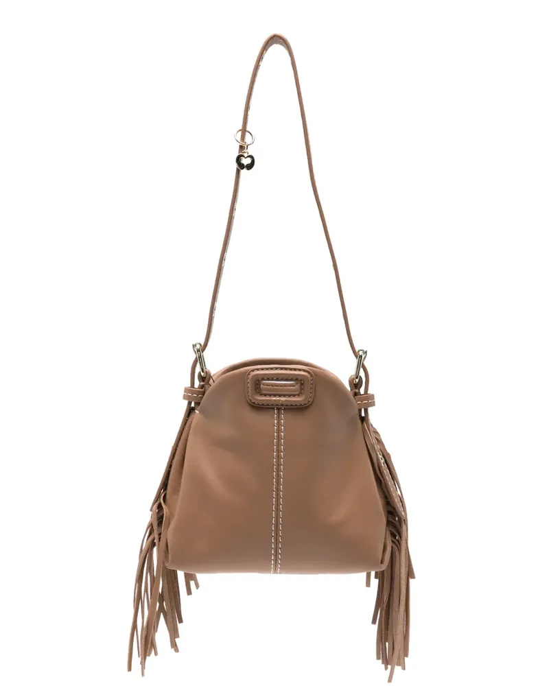 Maje Mini-Tasche mit Fransen - Braun Braun