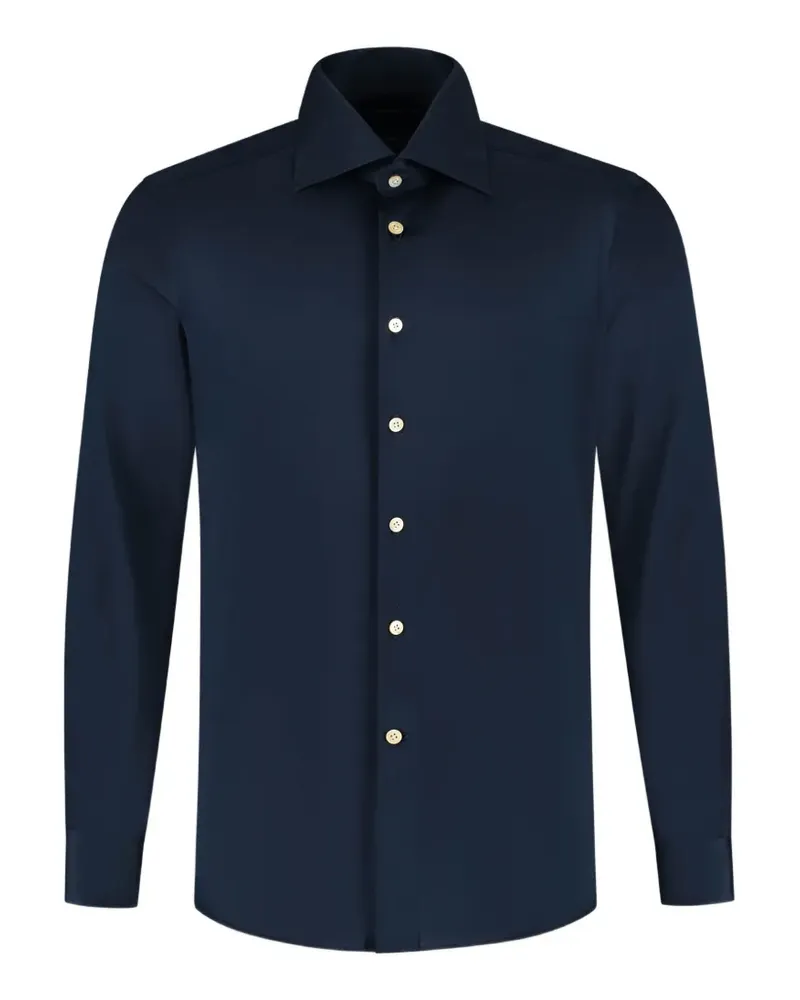 Kiton spread-collar button-up shirt - Blau Blau