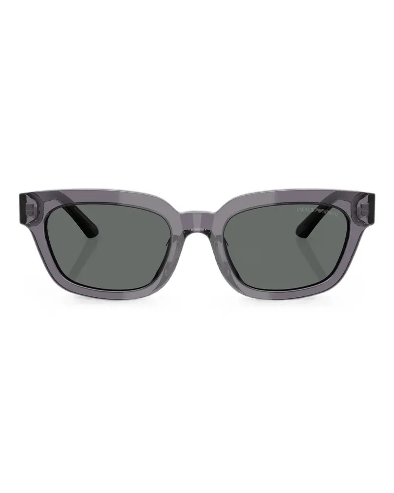 Emporio Armani Sonnenbrille mit eckigem Gestell - Grau Grau