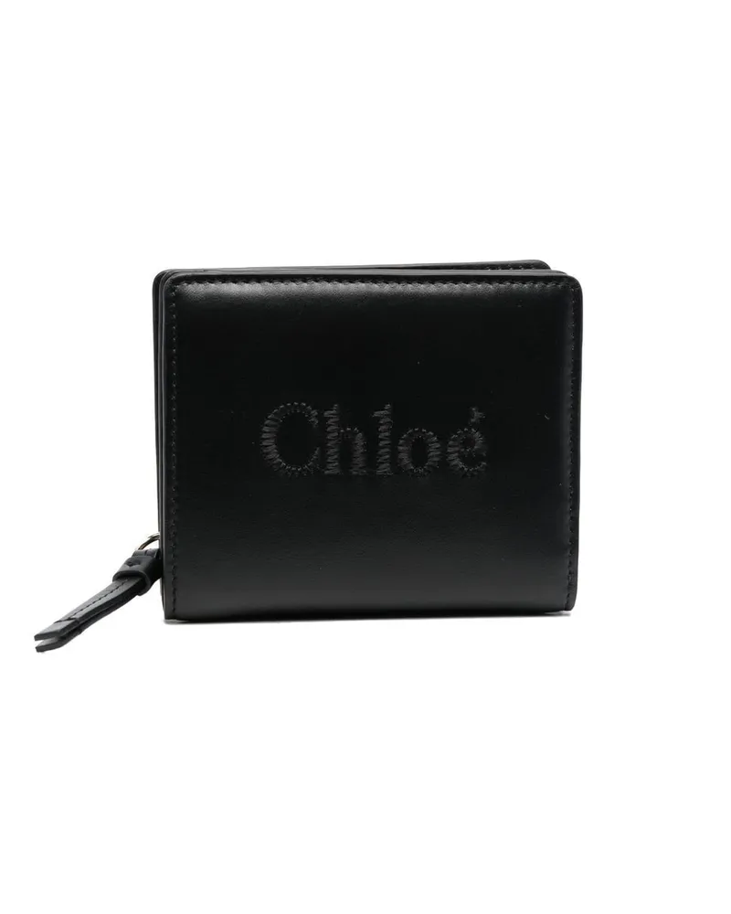 Chloé Portemonnaie mit Logo - Schwarz Schwarz