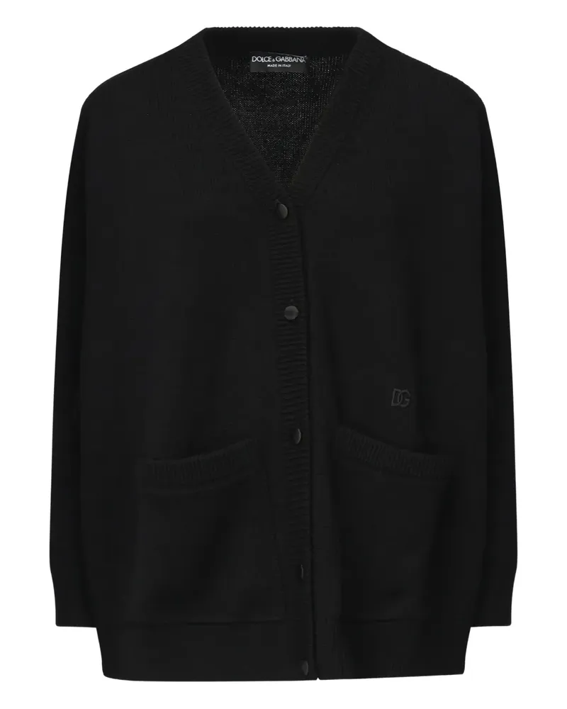 Dolce & Gabbana Geknöpfter Cardigan mit aufgesetzten Taschen - Schwarz Schwarz