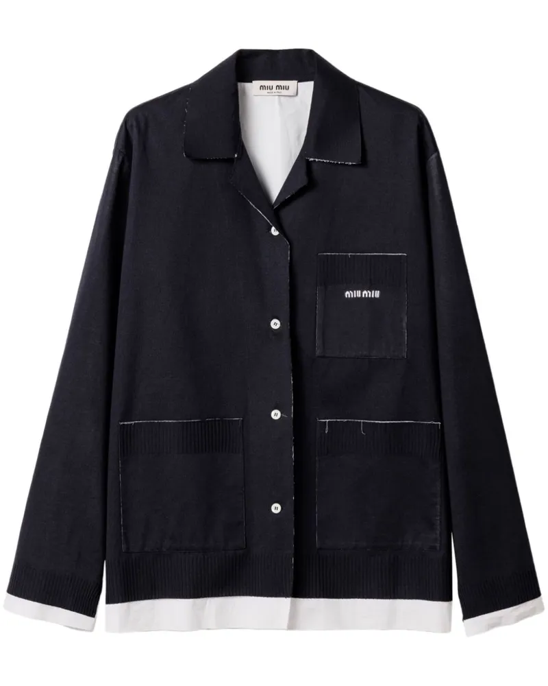Miu Miu Hemd im Layering-Look - Blau Blau