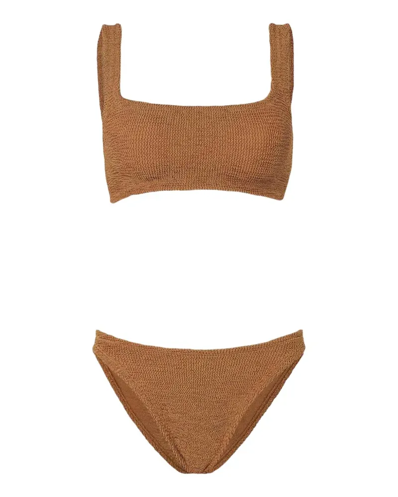 Hunza G Xandra crinkle-effect bikini - Braun Braun