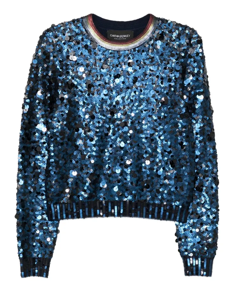 Cynthia Rowley Pullover mit Pailletten - Blau Blau
