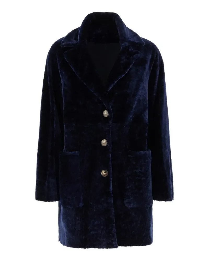 ASPESI Mantel mit Knöpfen - Blau Blau