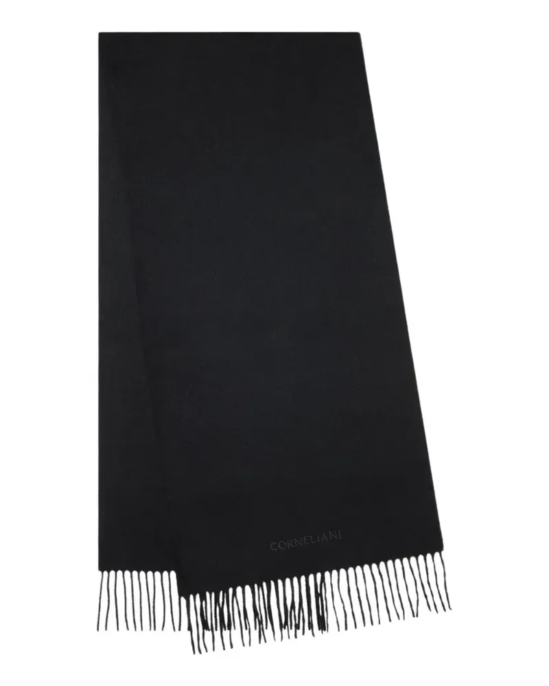 Corneliani fringed scarf - Schwarz Schwarz