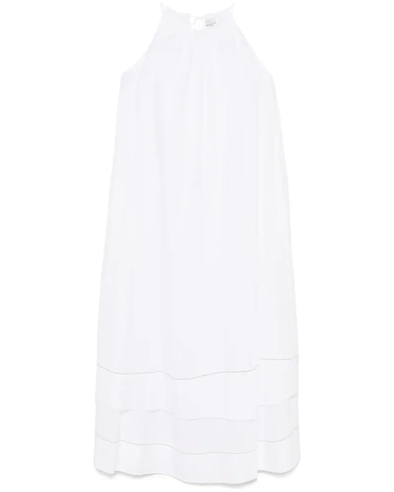 Peserico Maxikleid mit Neckholder - Weiß Weiß