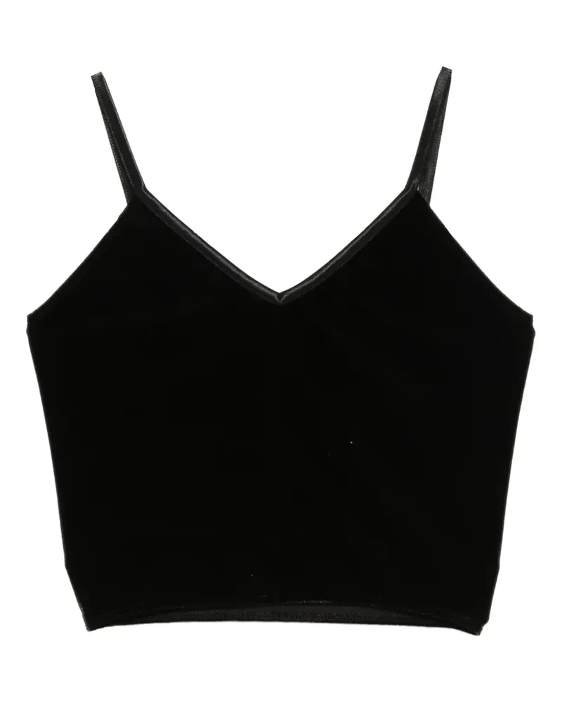 forte_forte Trägershirt aus Samt - Schwarz Schwarz