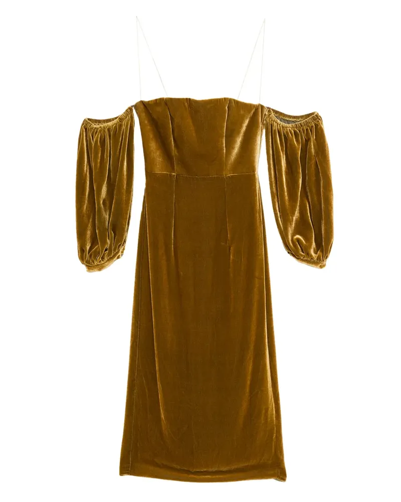 forte_forte Kleid mit Puffärmeln - Gold Gold