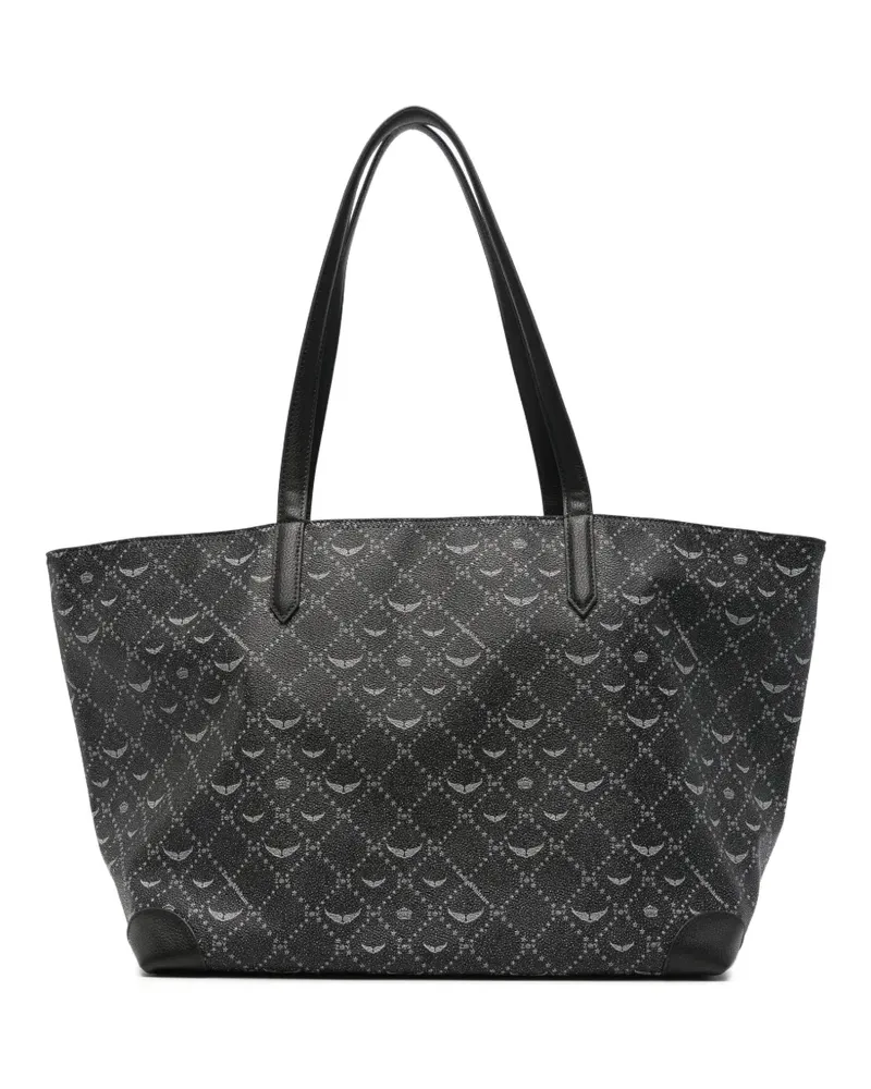 Zadig & Voltaire Shopper mit Monogramm-Print - Schwarz Schwarz