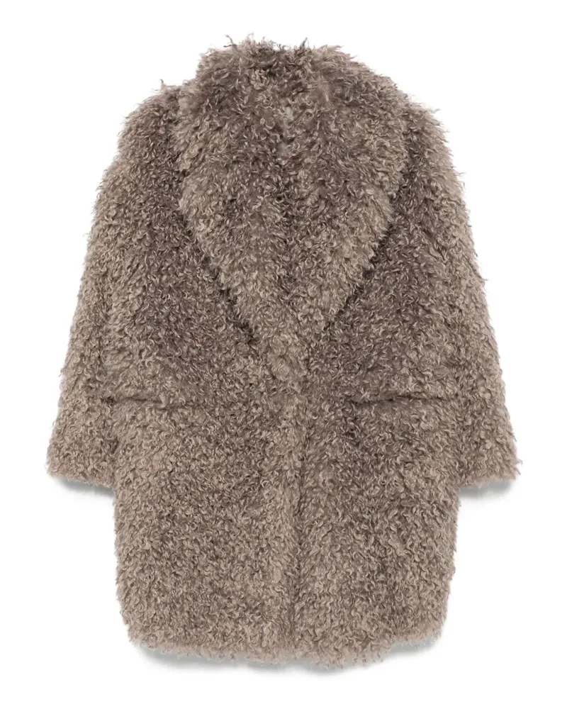 Tagliatore Mantel aus Faux Fur - Nude Nude