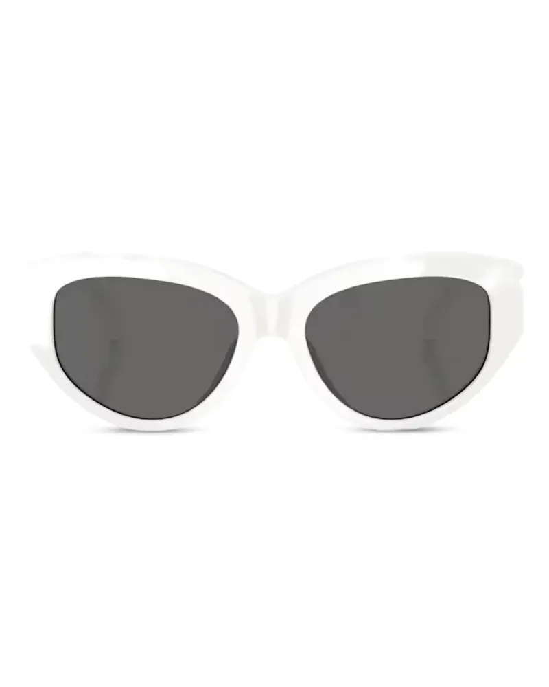 Dolce & Gabbana Cat-Eye-Sonnenbrille mit DG - Weiß Weiß