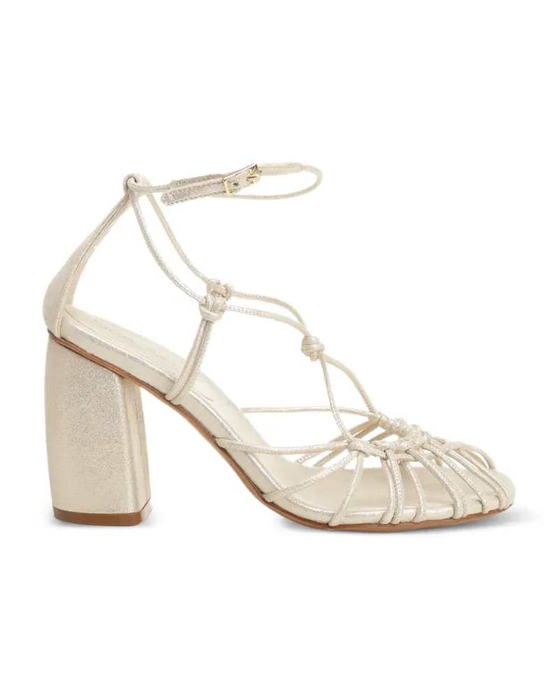 forte_forte Gewebte Riemchensandalen - Nude Nude