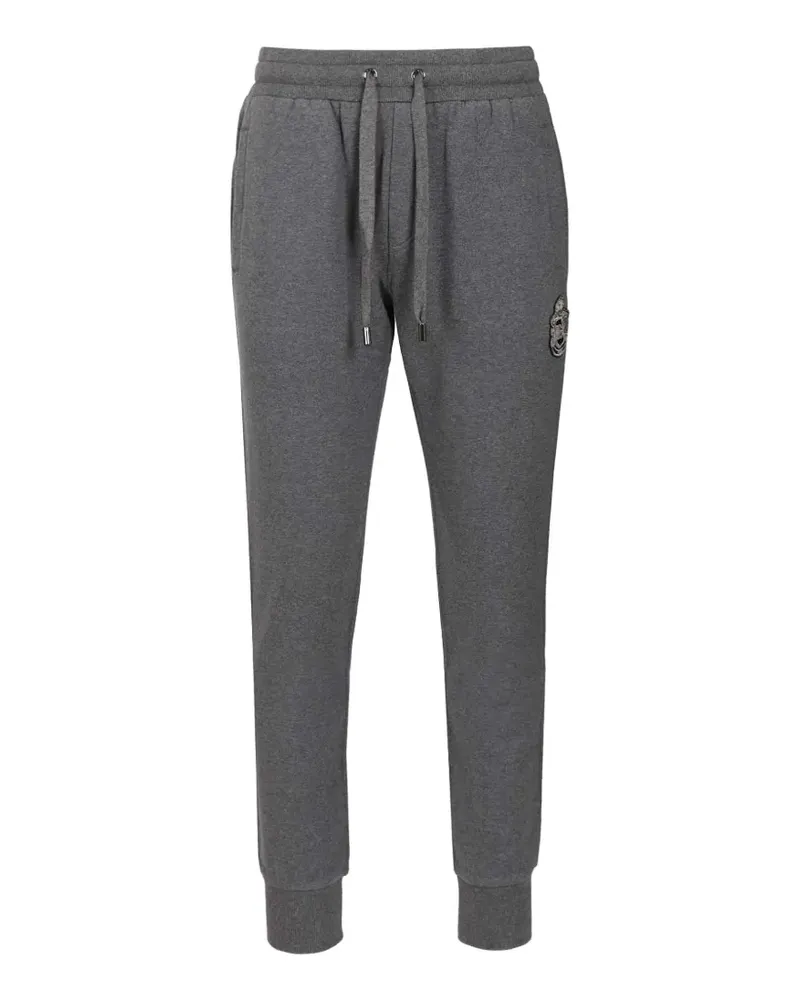 Dolce & Gabbana heraldic patch drawstring trousers - Grau Grau