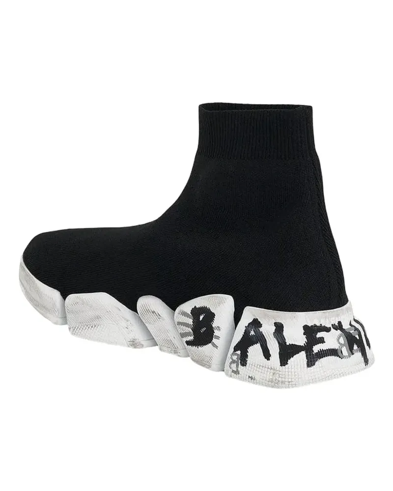 Balenciaga Speed 2.0 graffiti sneakers - Schwarz Schwarz