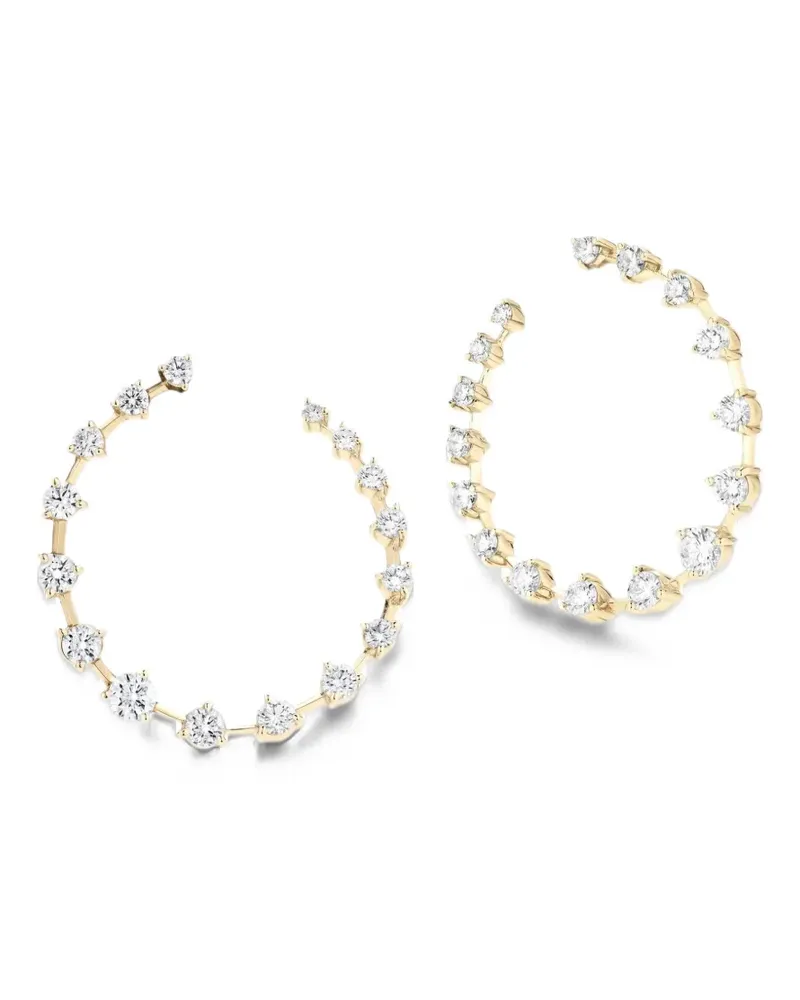 Jade Trau Creolen mit Diamanten - Gold Gold