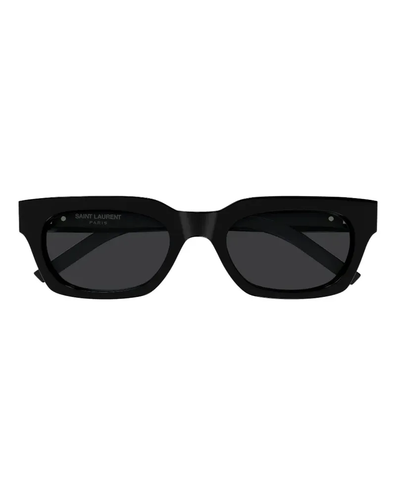 Saint Laurent Sonnenbrille mit eckigem Gestell - Schwarz Schwarz