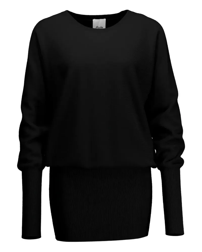 ALLUDE Pullover mit rundem Ausschnitt - Schwarz Schwarz