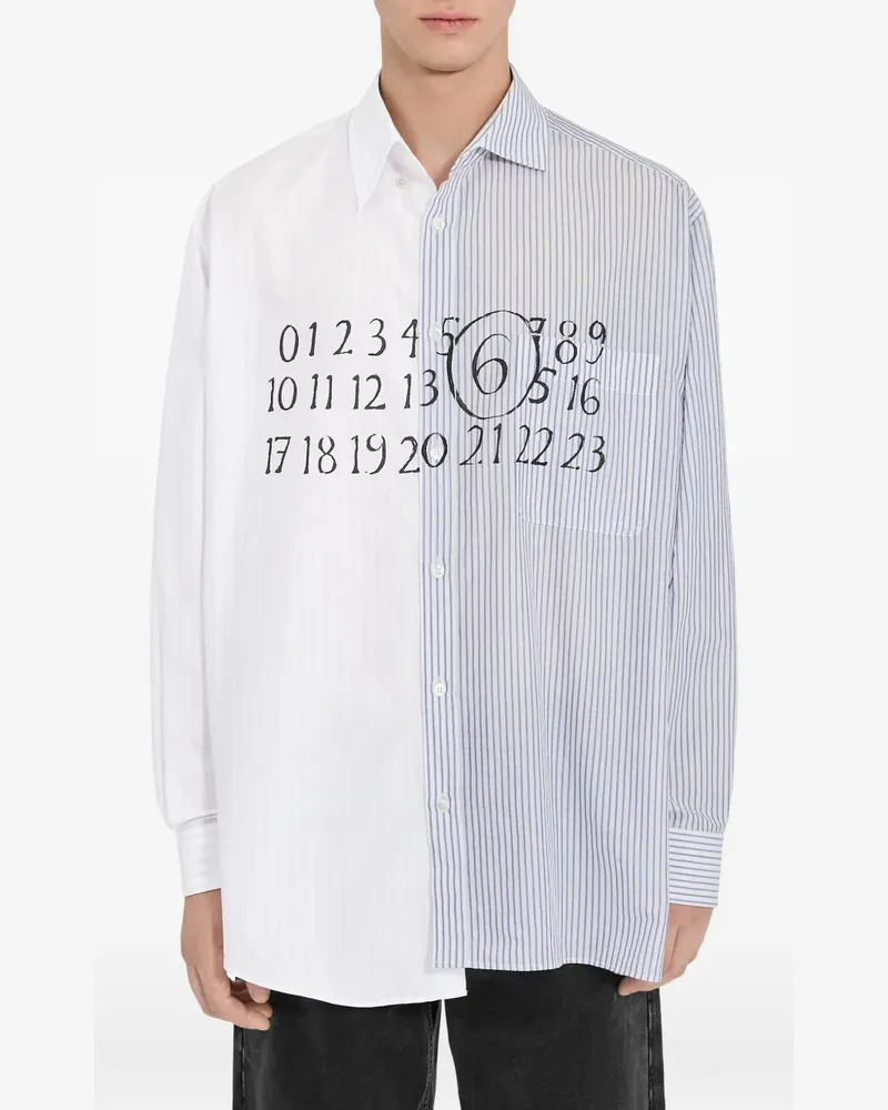 Maison Margiela Asymmetrisches Hemd - Weiß Weiß