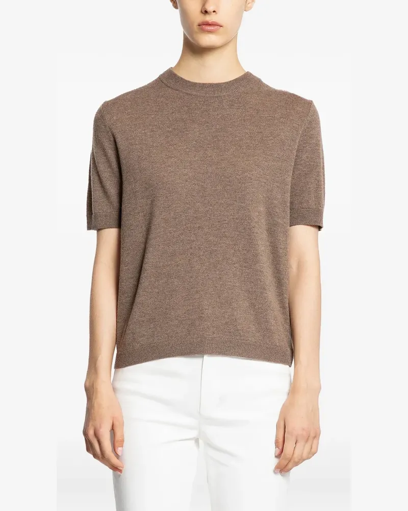 Max Mara Klassisches T-Shirt - Braun Braun