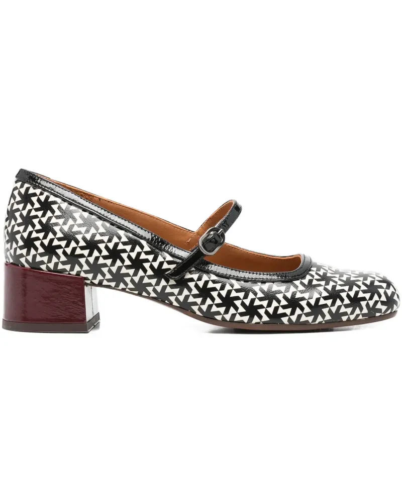Chie Mihara Gemusterte Reni Pumps - Schwarz Schwarz