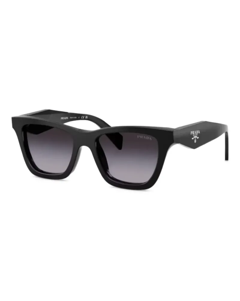 Prada Sonnenbrille mit geometrischem Gestell - Schwarz Schwarz