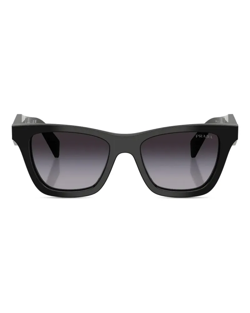 Prada Sonnenbrille mit geometrischem Gestell - Schwarz Schwarz