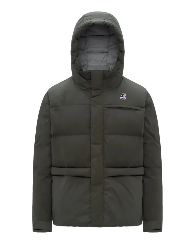 K-Way Le Vrai 4.0 Aurele Steppjacke mit Kapuze - Grün Grün