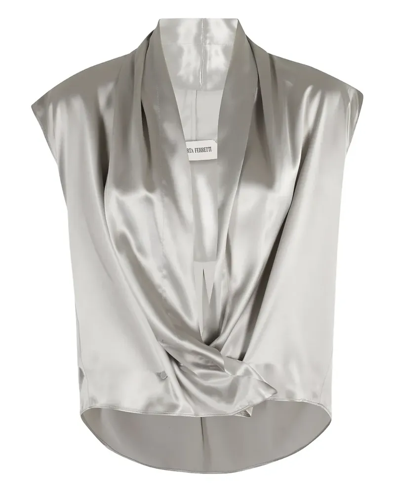 Alberta Ferretti Drapiertes Oberteil - Grau Grau