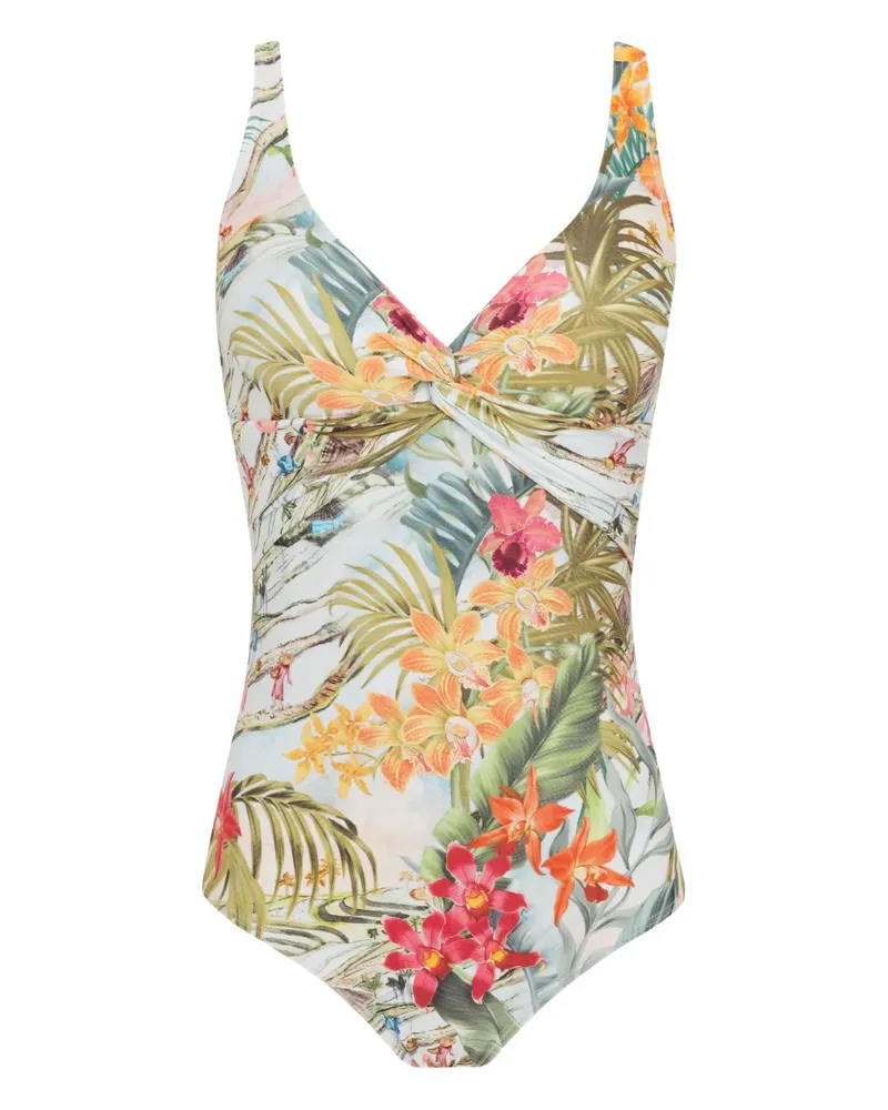 Lygia & Nanny Badeanzug mit Blumen-Print - Grün Grün