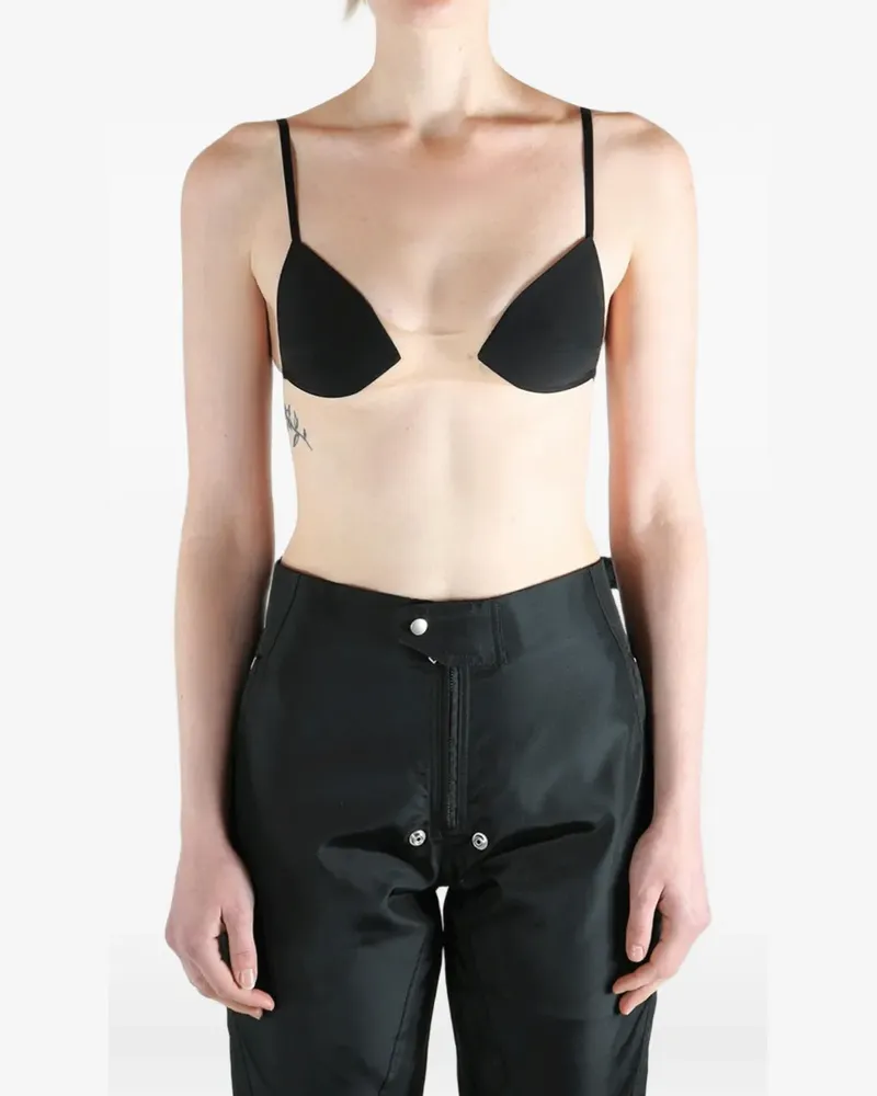 Rick Owens triangle-cup bra - Schwarz Schwarz