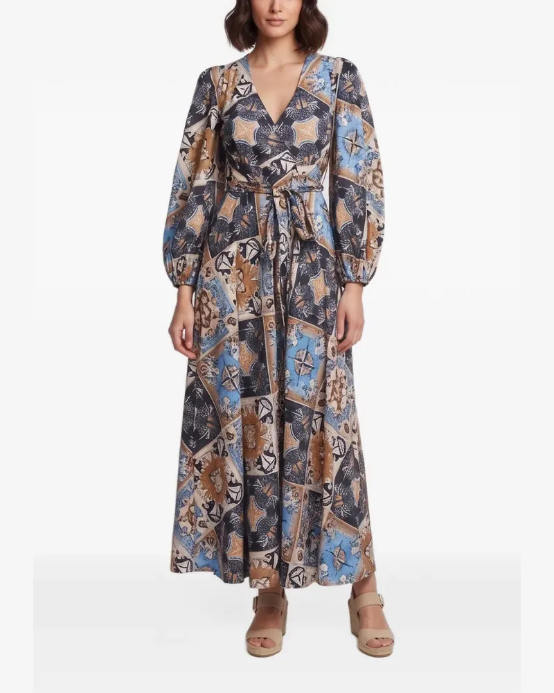 Zimmermann Gewickeltes Alight Midikleid - Blau Blau