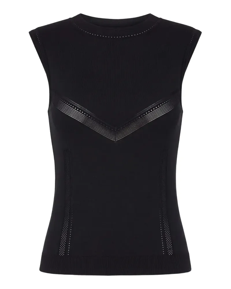 SPORTMAX Spxpavido perforated-knit top - Schwarz Schwarz
