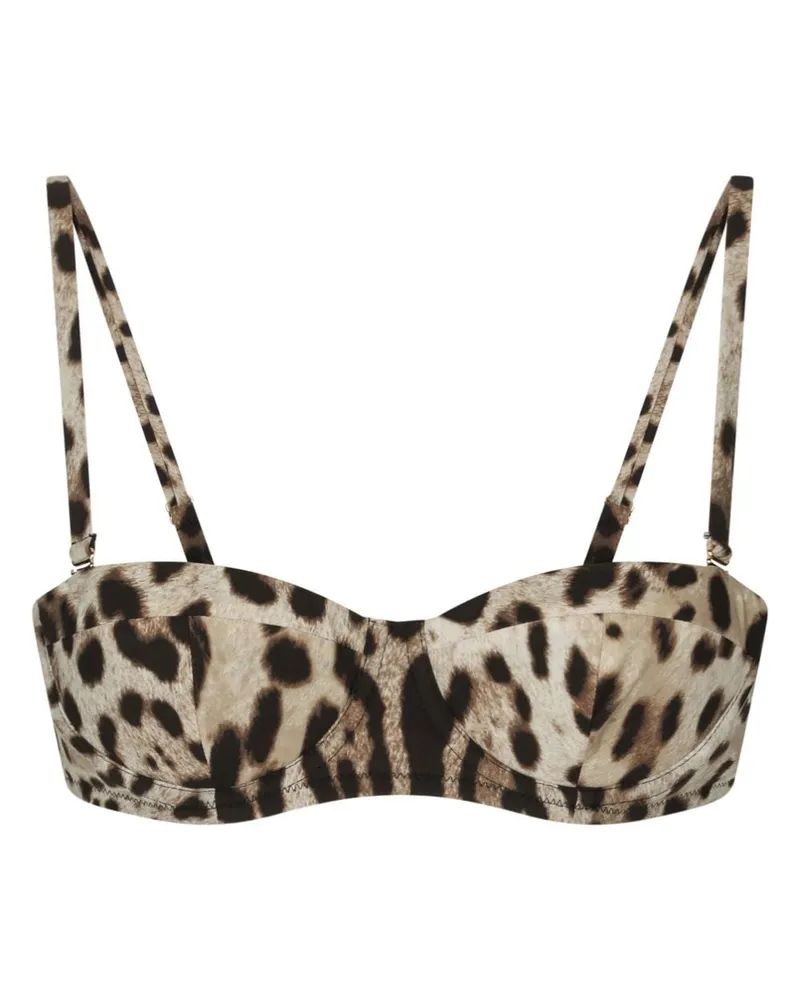Dolce & Gabbana Bikinioberteil mit abstraktem Print - Nude Nude