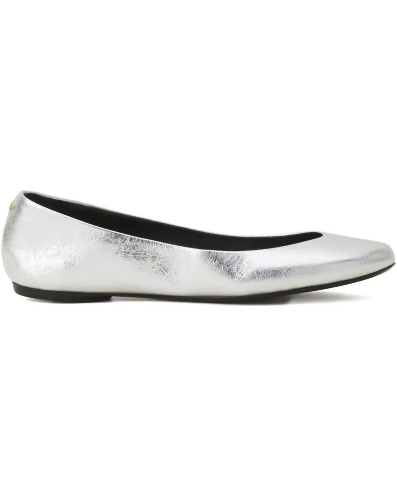 Lanvin Ballerinas im Metallic-Look - Weiß Weiß