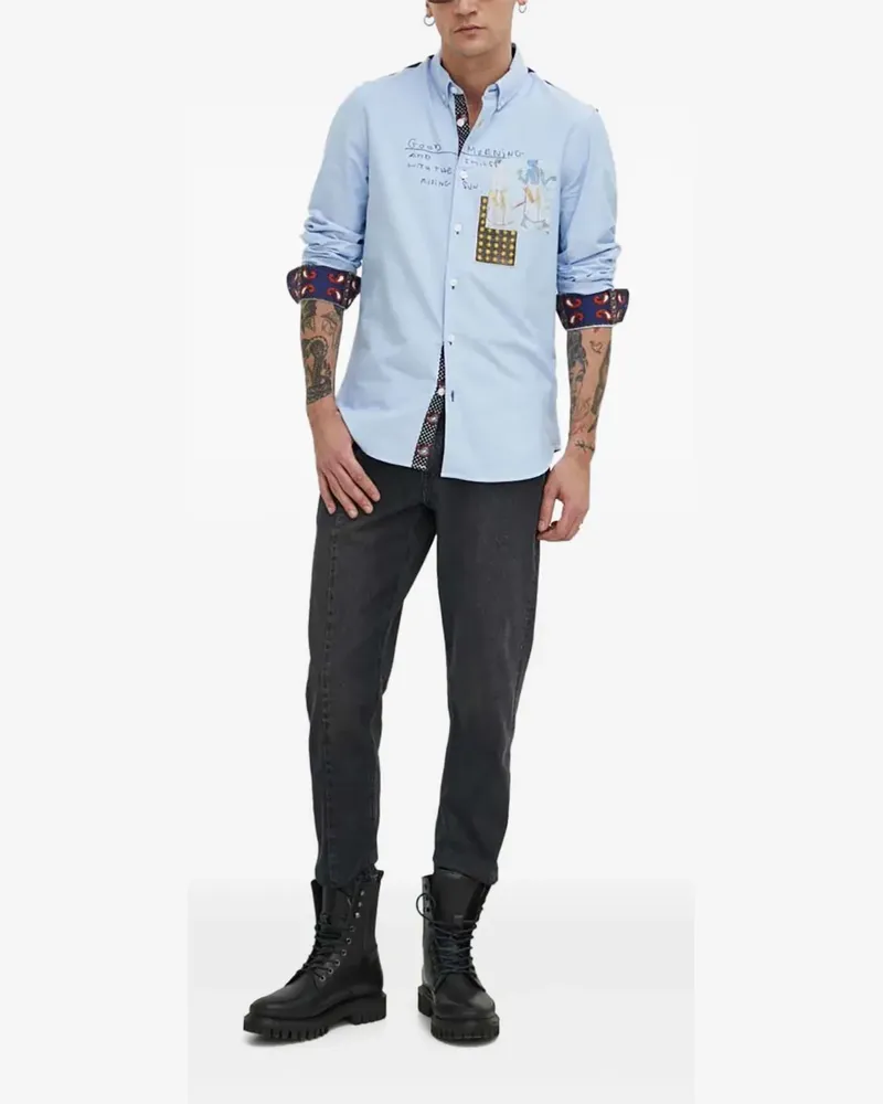 Desigual Ausgefranste Jeans - Schwarz Schwarz