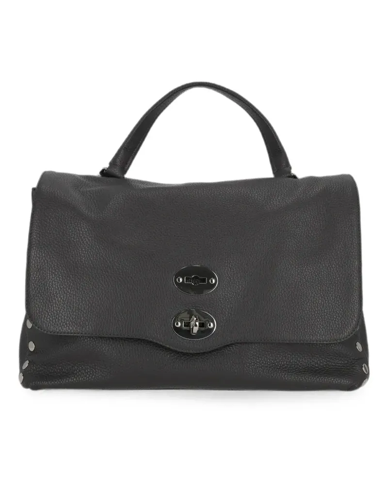Zanellato Mittelgroße Postina Schultertasche - Schwarz Schwarz