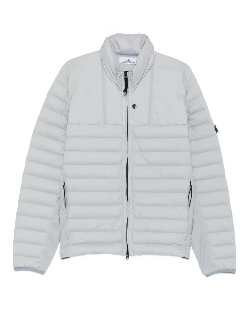 Stone Island Gesteppte Jacke mit Logo-Patch - Grau Grau