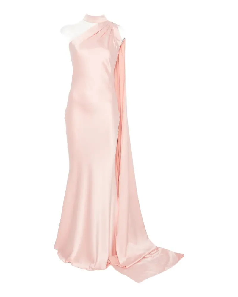 ACTUALEE draped single-shoulder gown - Rosa Rosa