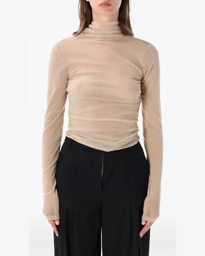 Christophe Lemaire Ballerina Oberteil aus Mesh-Jersey - Nude Nude