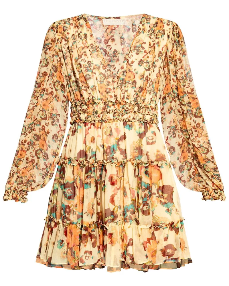 Ulla Johnson Lya Minikleid mit Blumen-Print - Nude Nude