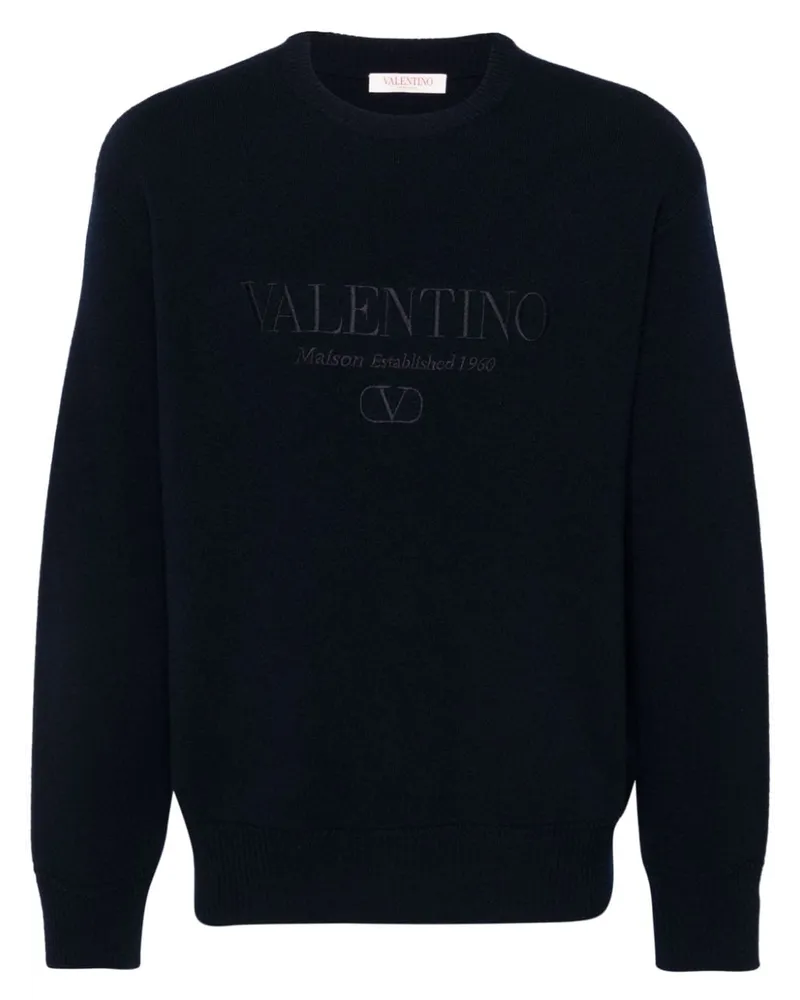 Valentino Garavani Strickpullover mit Logo-Stickerei - Blau Blau